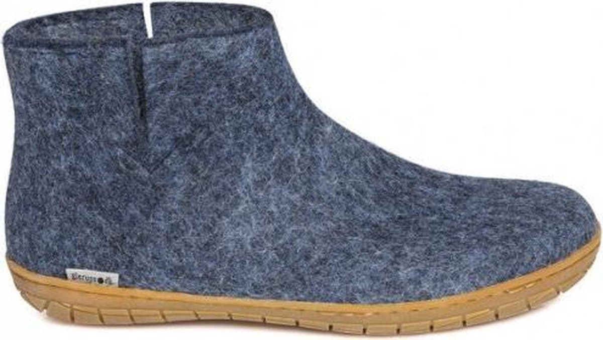 Glerups indoor laars van wolvilt met rubberen zool - unisex - maat 35