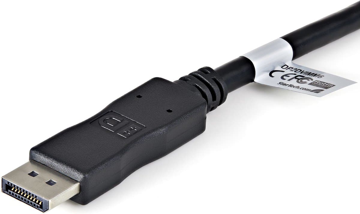 StarTech.com DP2DVIMM6X10 video kabel adapter 1,82 m DVI-D Zwart