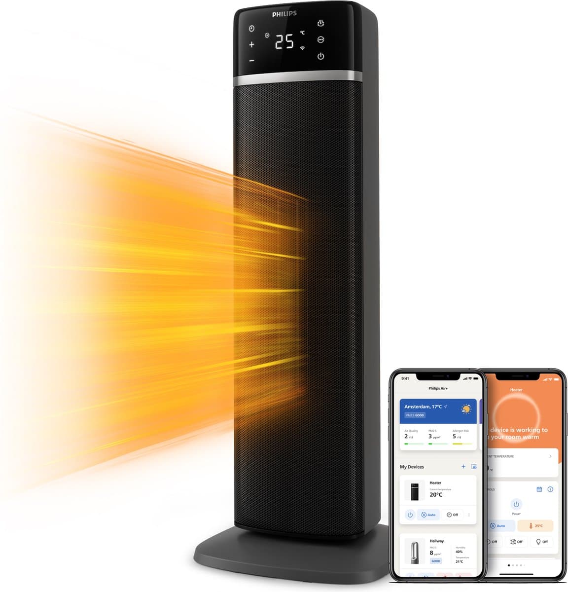Philips 5000 Series CX5120/11 - Kachel - Keramische verwarming - 2000 Watt - Zwart