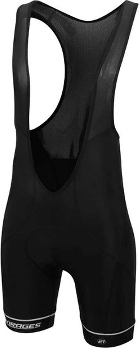 Fietsbroek kort dames met bretels 21Virages zwart K Lucky-M