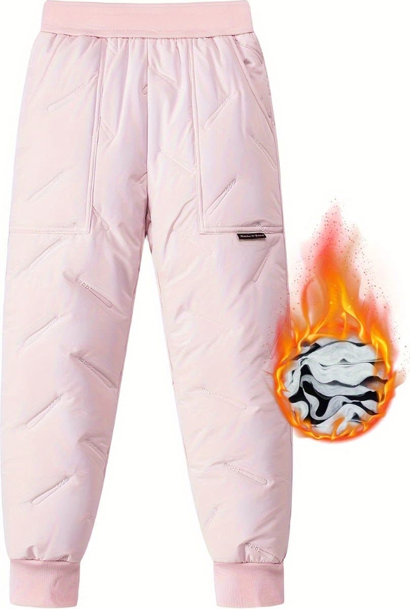 Skibroek - Skipak - Snowboard Broek - Winterbroek - Sneeuwbroek - Kinderen - Meisjes - Wintersport - Roze - 9 tot 10 Jaar