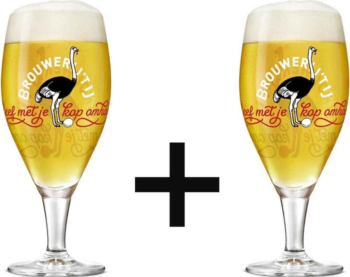 Brouwerij 'T IJ Bierglazen 2 Stuks 30cl Voetglas