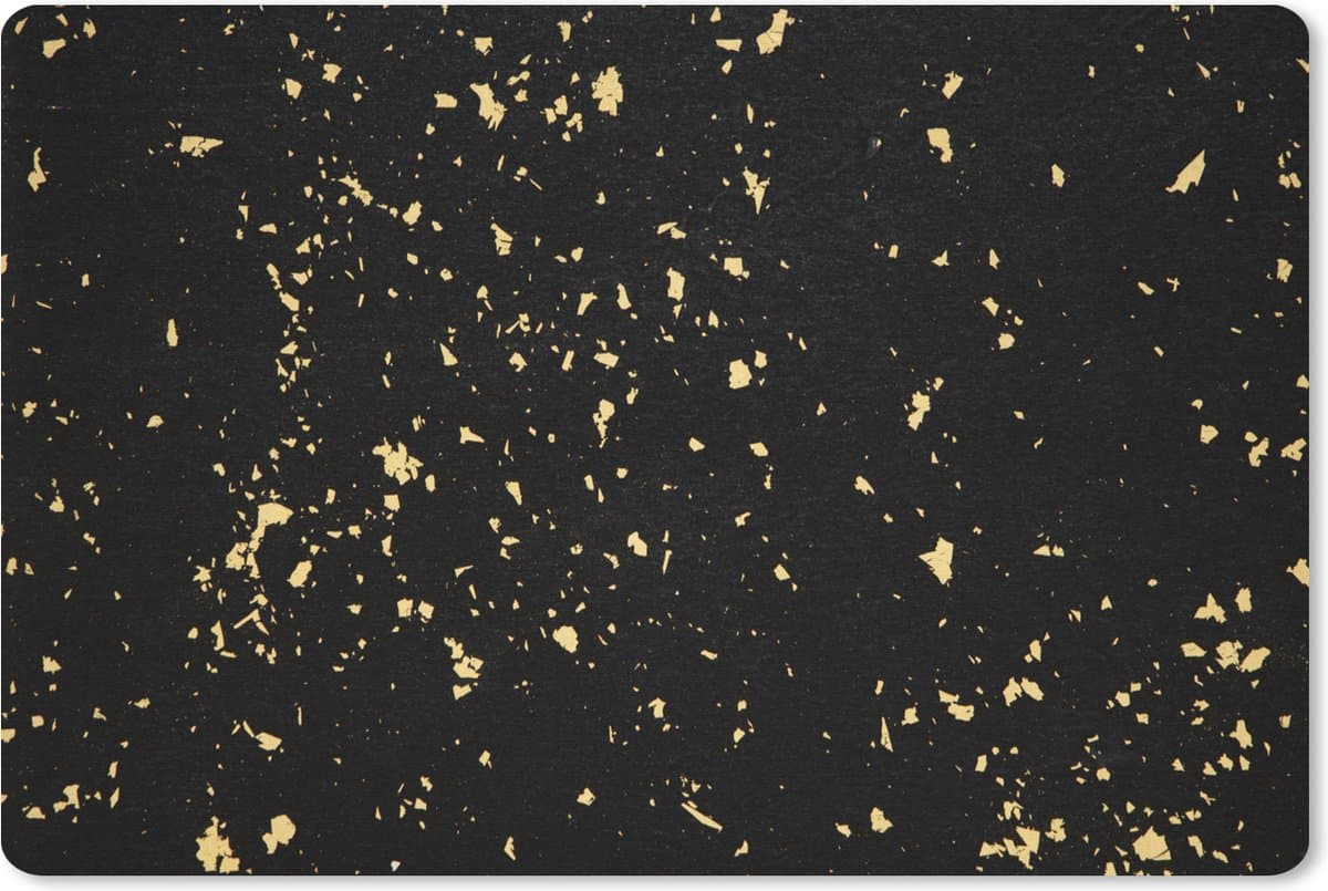 Muismat XXL 120x80 cm - Bureau onderlegger - Bureau mat Gouden vlokken op een zwarte achtergrond - Bureaumat - Gaming mousepad xl - Bureaulegger groot - Computer deskmat