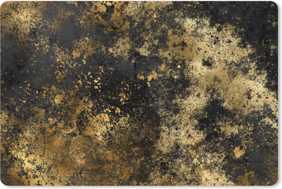 Muismat XXL 120x80 cm - Bureau onderlegger - Bureau mat Gold - Zwart - Luxe - Bureaumat - Gaming mousepad xl - Bureaulegger groot - Computer deskmat