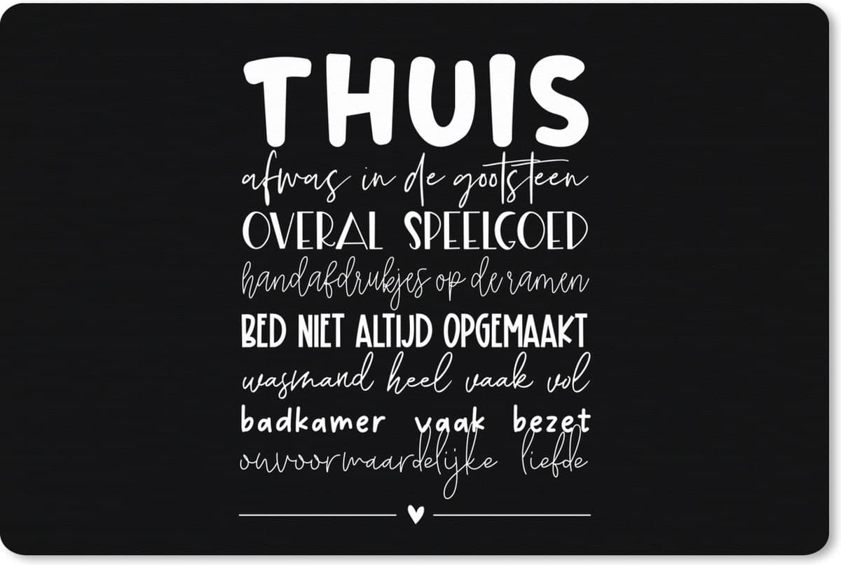 Muismat XXL 120x80 cm - Bureau onderlegger - Bureau mat Thuis - Spreuken - Hartje - Bureaumat - Gaming mousepad xl - Bureaulegger groot - Computer deskmat