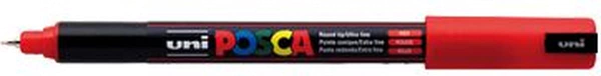 Uni POSCA paintmarker PC-1MC, 0,7 - 1 mm, rood 6 stuks