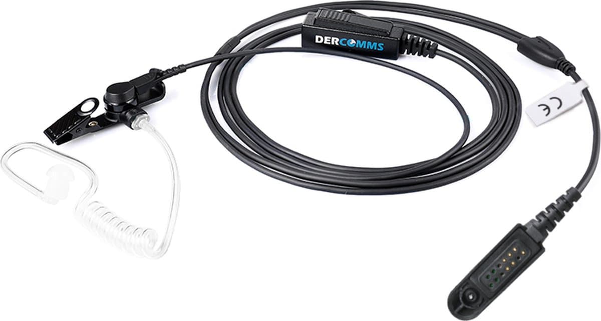 DerComms® Heavy duty portofoon headset voor Motorola GP serie portofoon GP340 MTP700