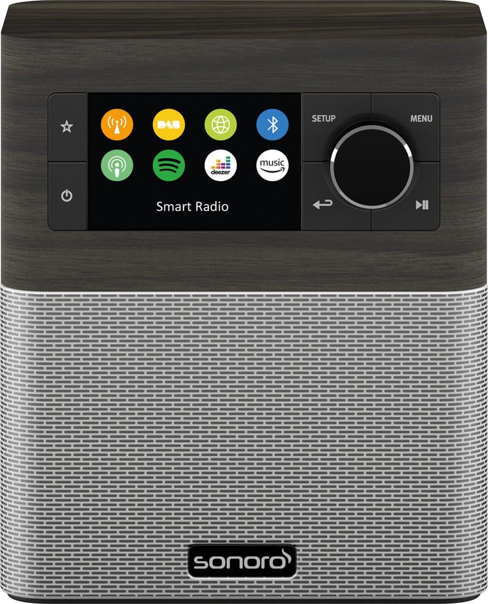 Sonoro STREAM - FM/DAB+ radio - internet radio - BlueTooth - Wifi - Eiken/Zilver