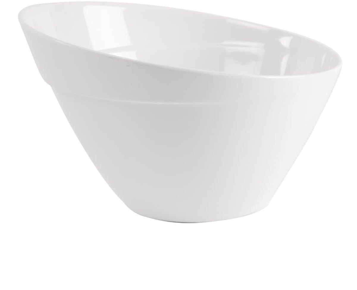 Melamine schaal balance - ø21 x h13 cm - Wit - Set van 2 stuks