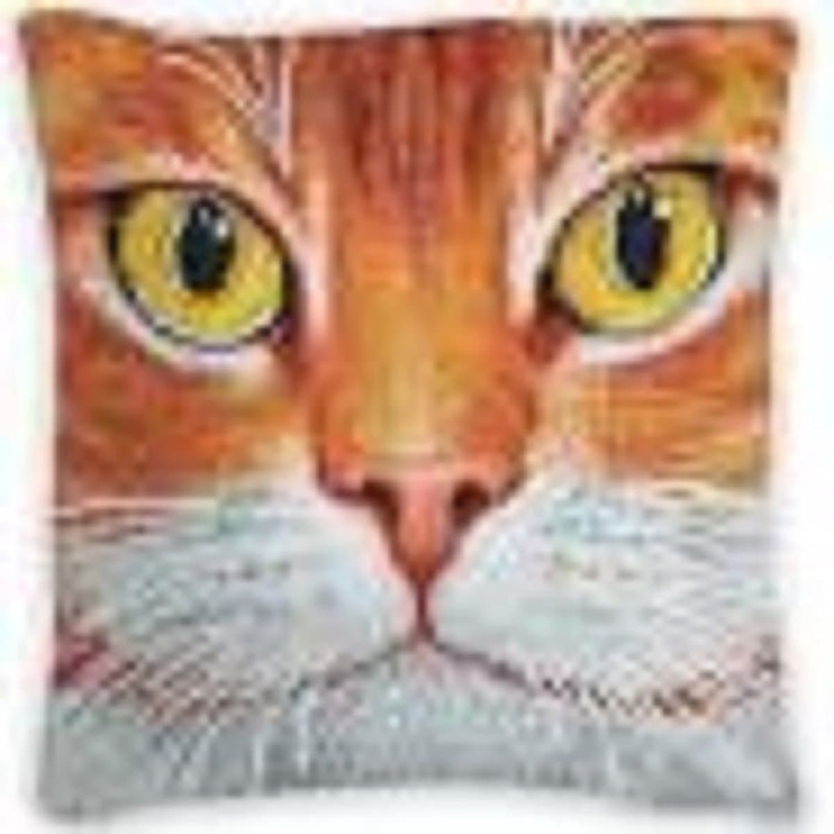 CA-CKT1: Crystal Art 30 x 30 cm Cushion Kit - Grey Cat Face - diamond painting - kussen