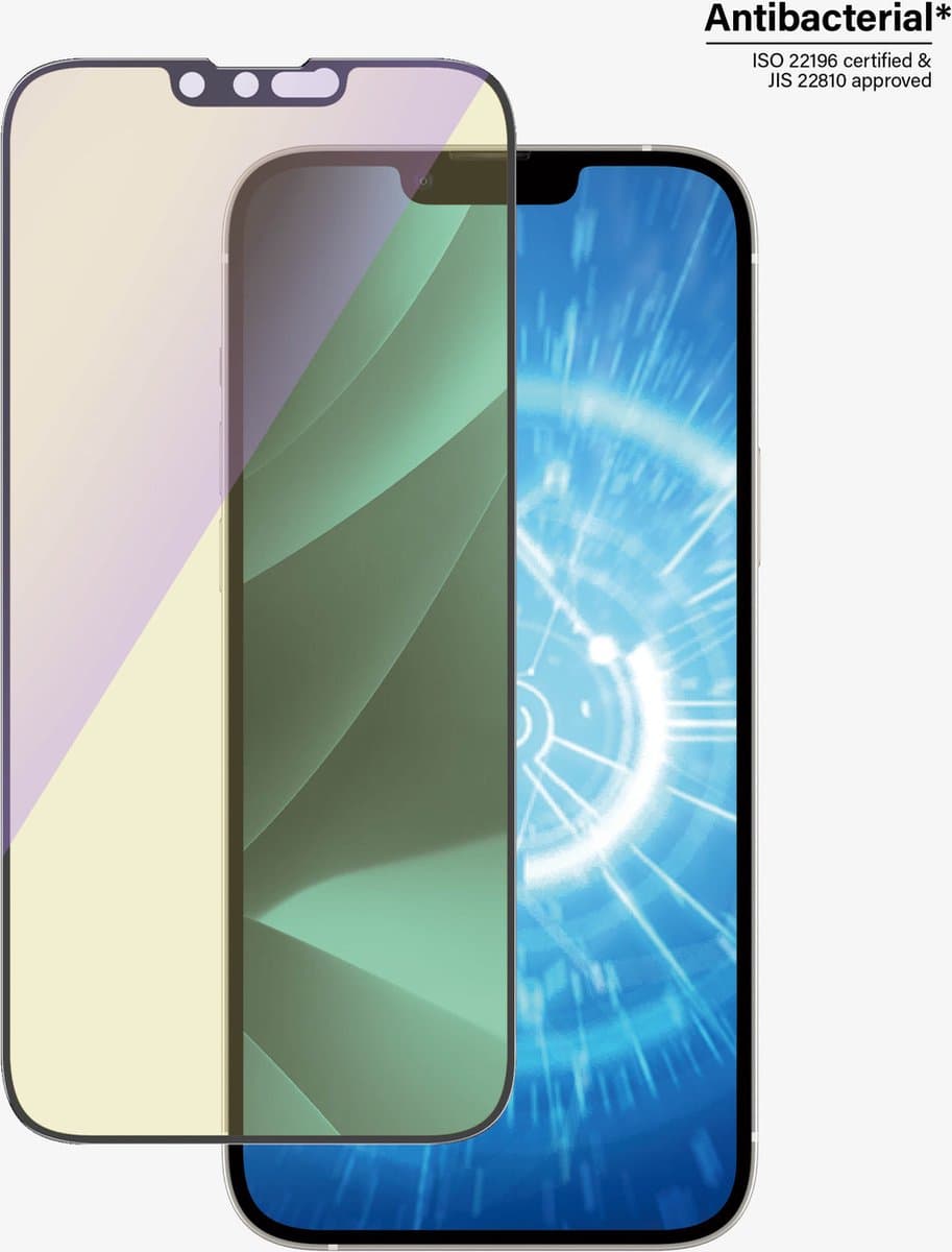 PanzerGlass Ultra-Wide Fit - Gehard Glas - Anti-blauwlicht - Antibacterieel - iPhone 13 Pro Max