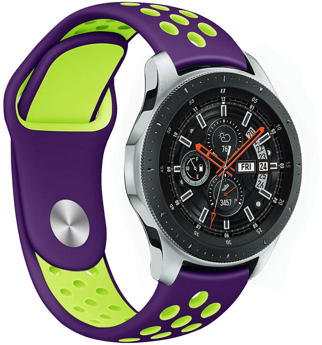 Sportband – geschikt voor Samsung Galaxy Watch (41mm / 42mm) – paars/geel
