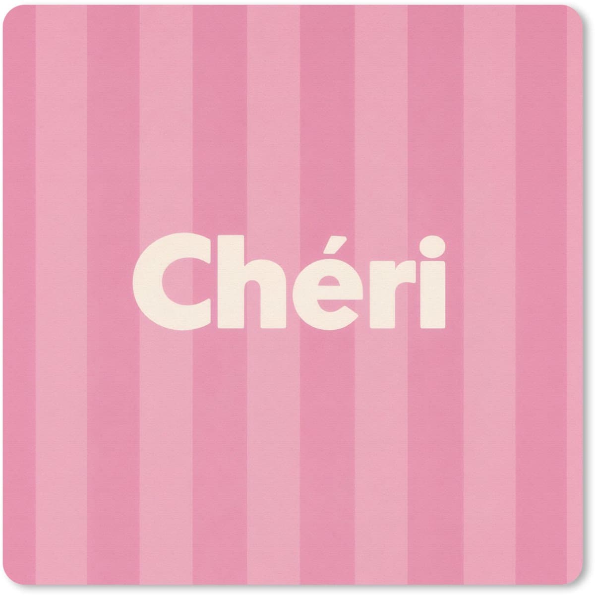 Muismat 30x30 cm - Mousepad Gestreept - Roze - Chéri - Muismatten