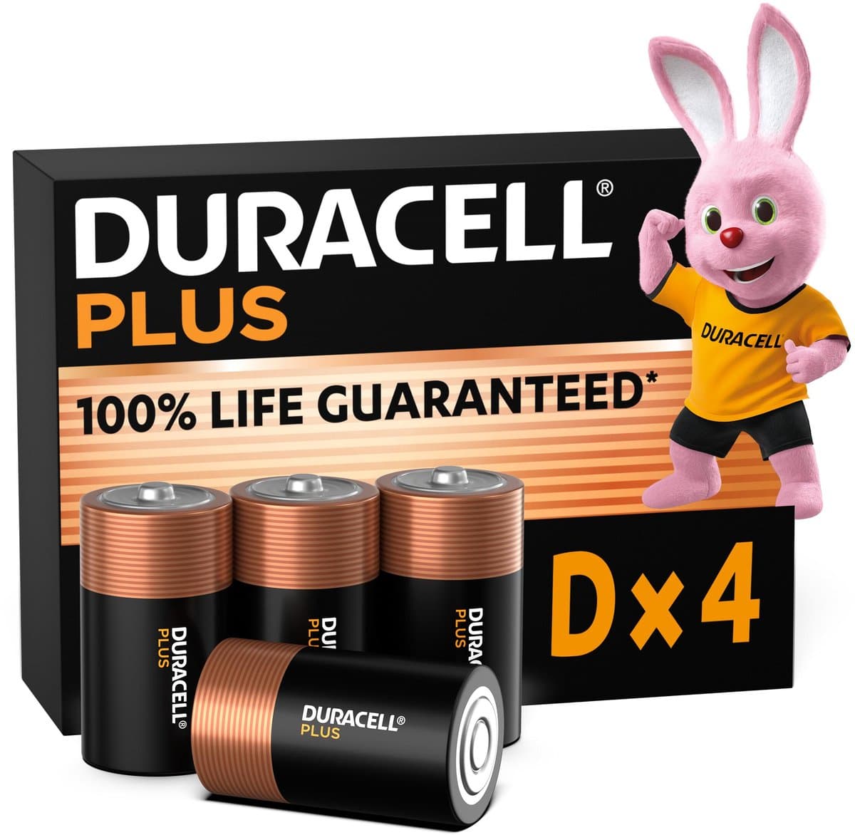 Duracell Plus D - alkaline batterijen - 1,5V, LR20 - 4 stuks