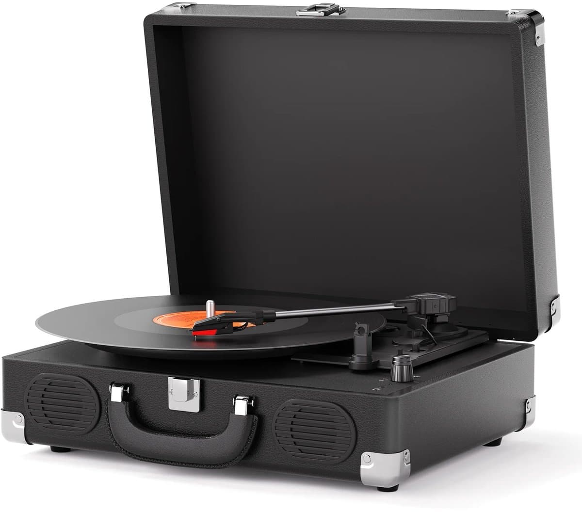Vinyl LP - 3-snelheden - Bluetooth Vintage draaitafel - platenspeler met luidsprekers - RCA Line Out AUX - Zwart