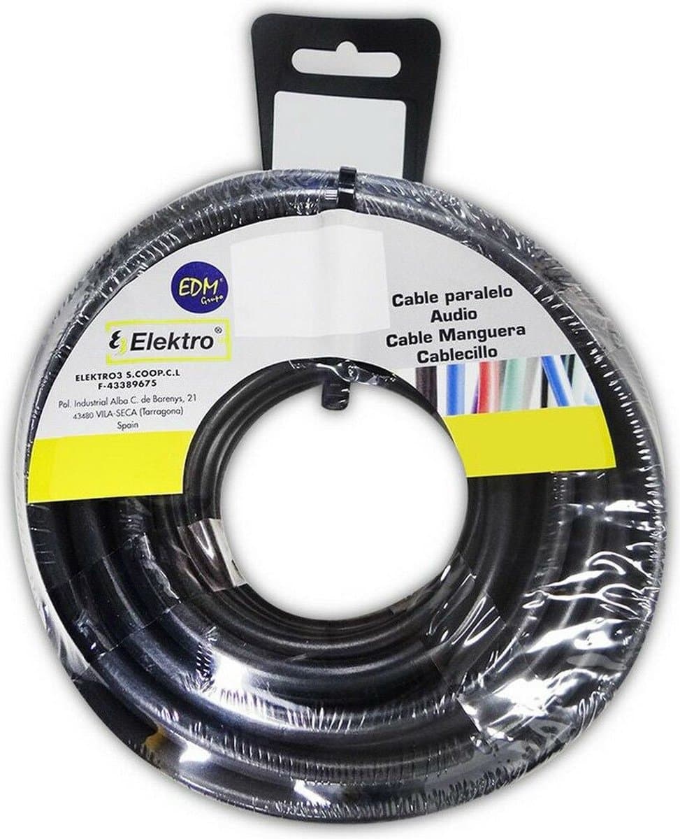 Kabel EDM 2 x 1 mm 10 m Zwart