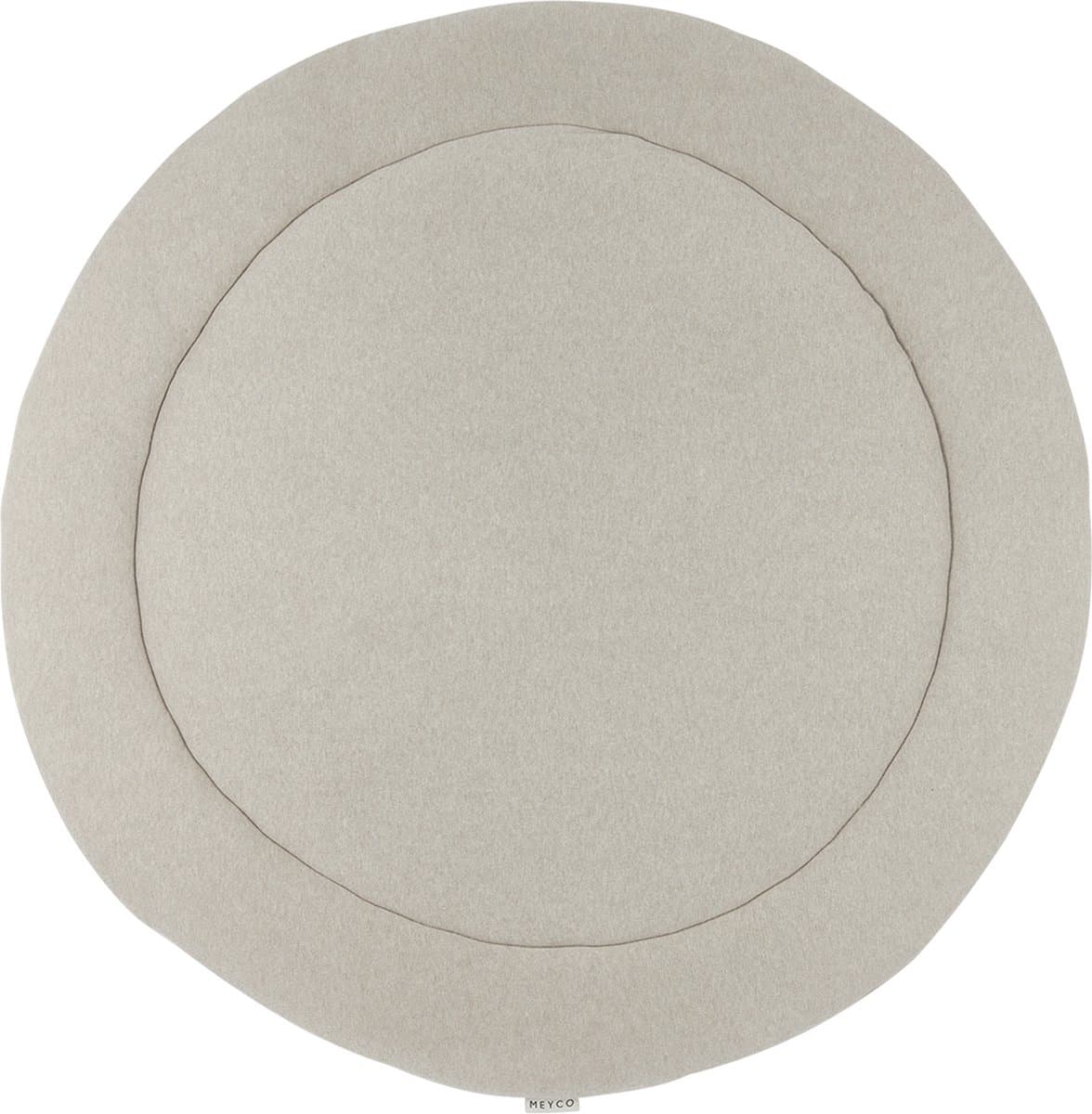 Meyco Baby Knit Basic boxkleed rond - sand melange - ⌀95cm