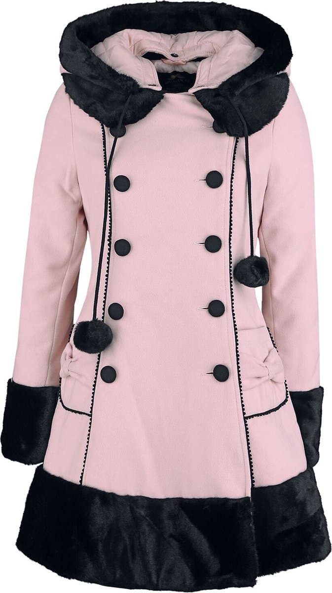 Hell Bunny Sarah Jane Dames Winterjas - roze - S