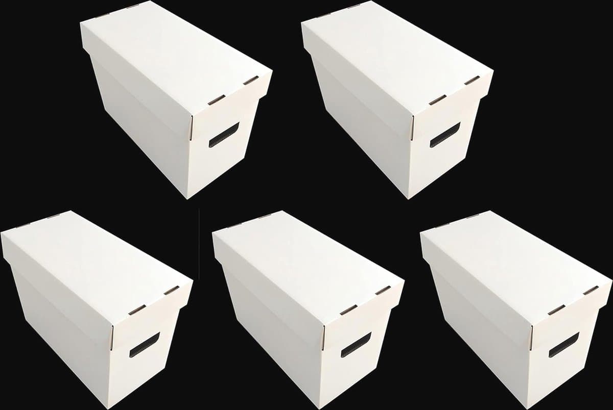 5x Korte Strip Opslagdoos - 19,4 x 27,6 x 39,4 cm