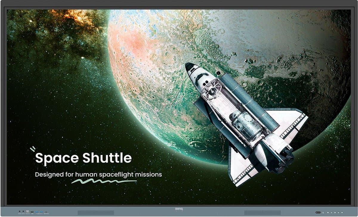 BenQ RE6504 Interactief flatscreen 165,1 cm (65") 450 cd/m² 4K Ultra HD Zwart, Grijs Touchscreen Type processor Android