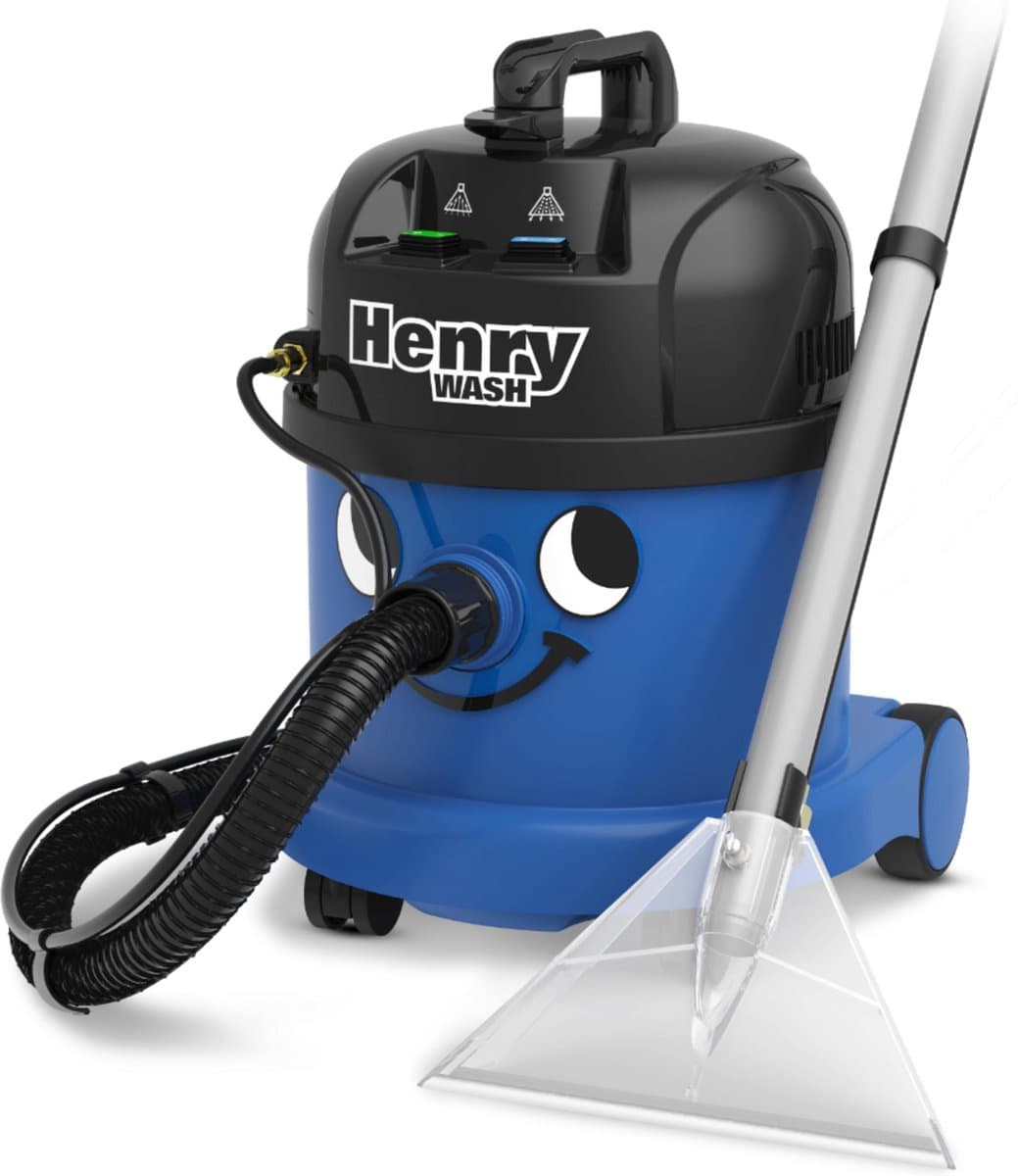 Numatic Henry Wash HVW370 - Sproei-extractiemachine stofzuiger - Tapijtreiniger - Blauw