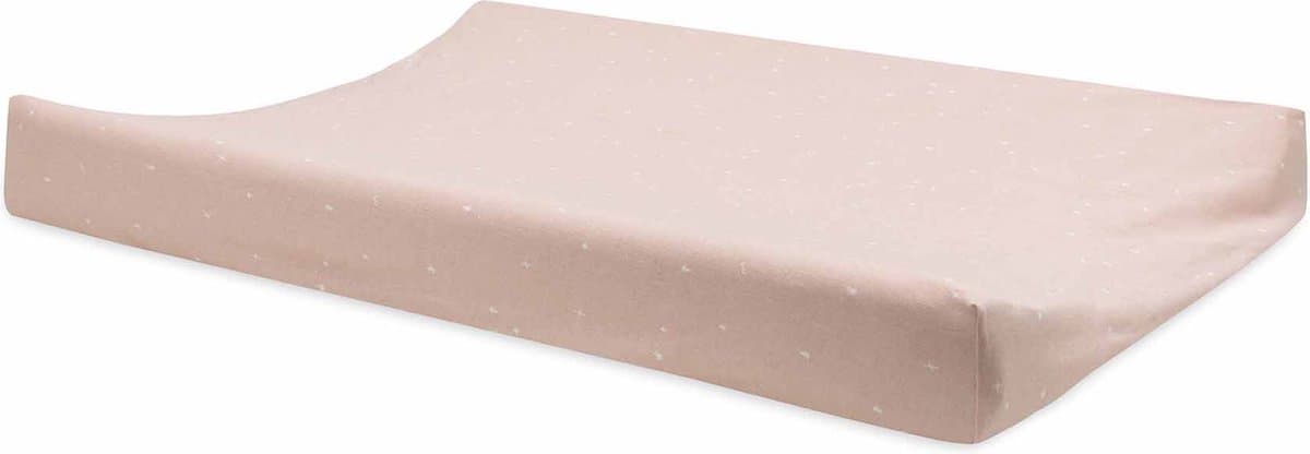 Jollein - Aankleedkussenhoes Jersey 50x70cm - Zachte Hoes Baby Aankleedkussen - Twinkling Wild Rose