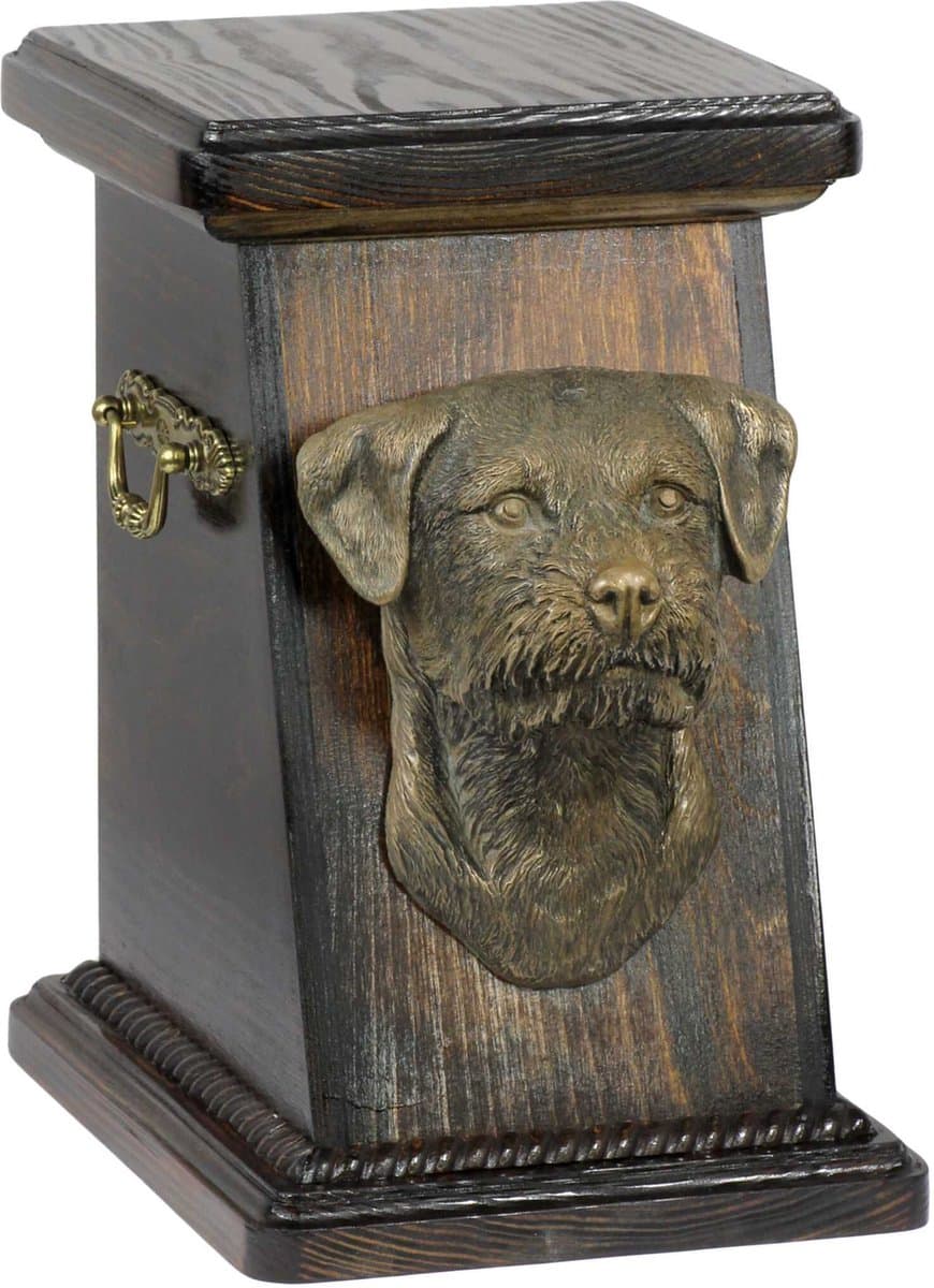 Border Terrier urn - elegante gedenkurn met hondenbuste