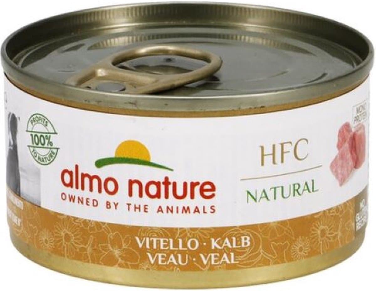 15x Almo Nature HFC Natural kalf natvoer hond - 95g
