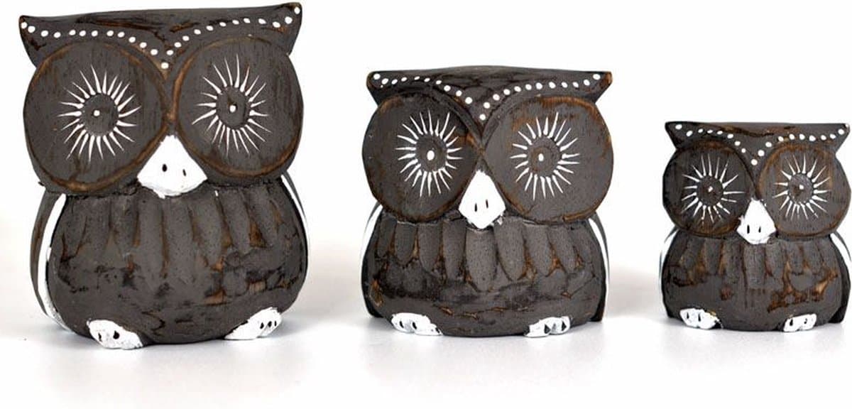 Uiltjes set - 3 suks - 10, 8, 6 cm - antique grey