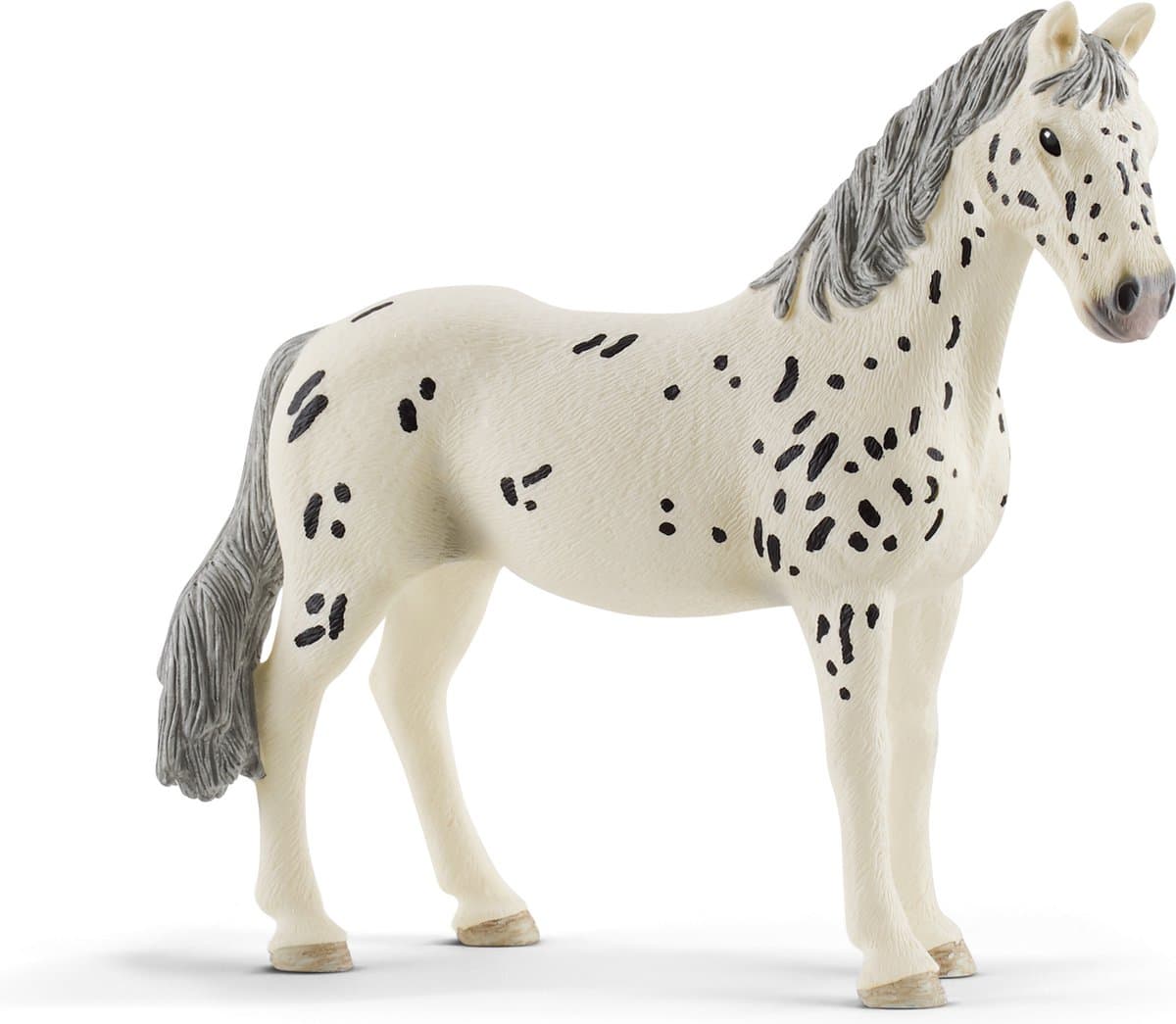 Schleich Paardenclub Knabstrupper merrie speelfiguur - wit en zwart, 11 cm
