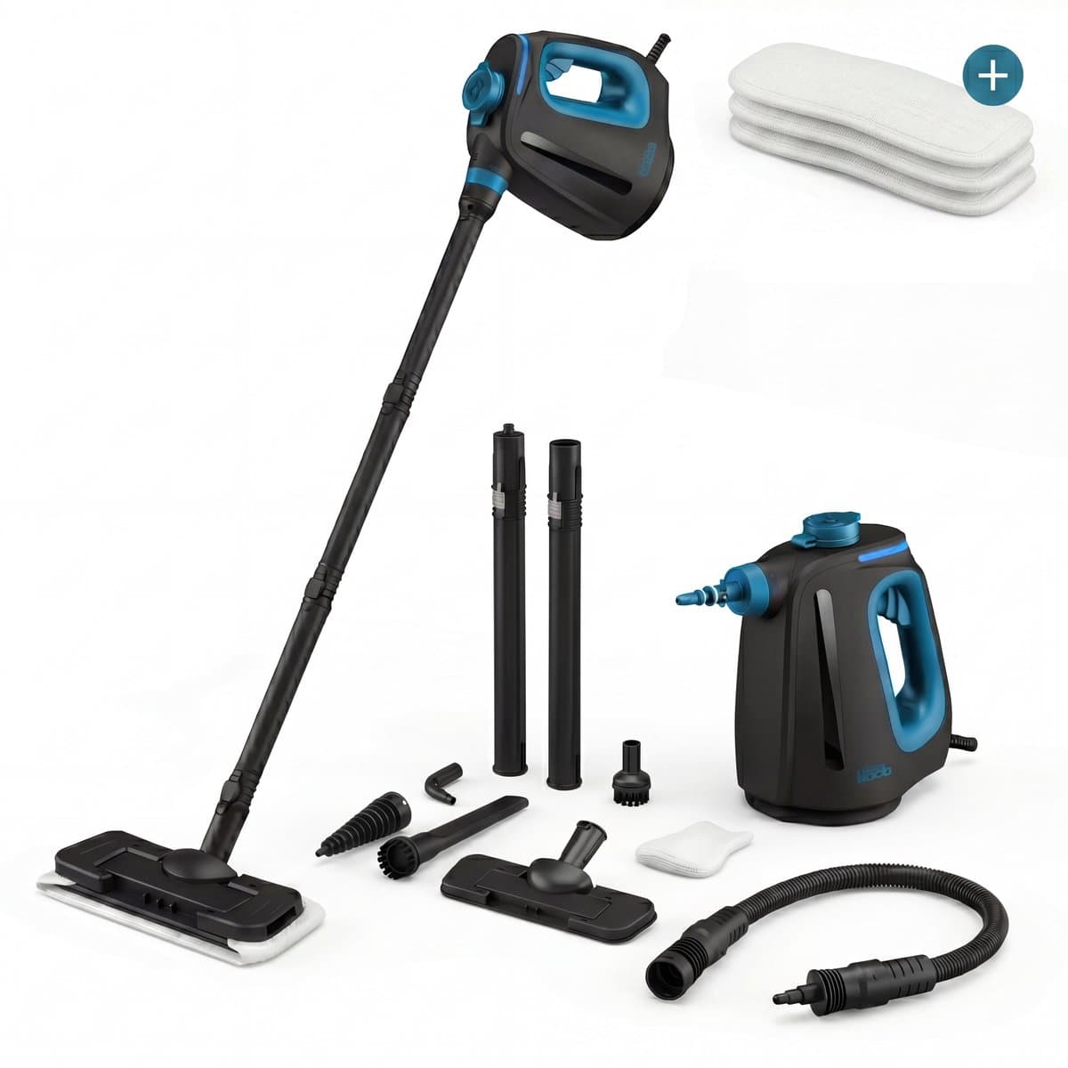 CleanKoala 2-in-1 Stoomreiniger – 15 sec Opwarmtijd – 30 min lang stomen– Incl. 12 Accessoires