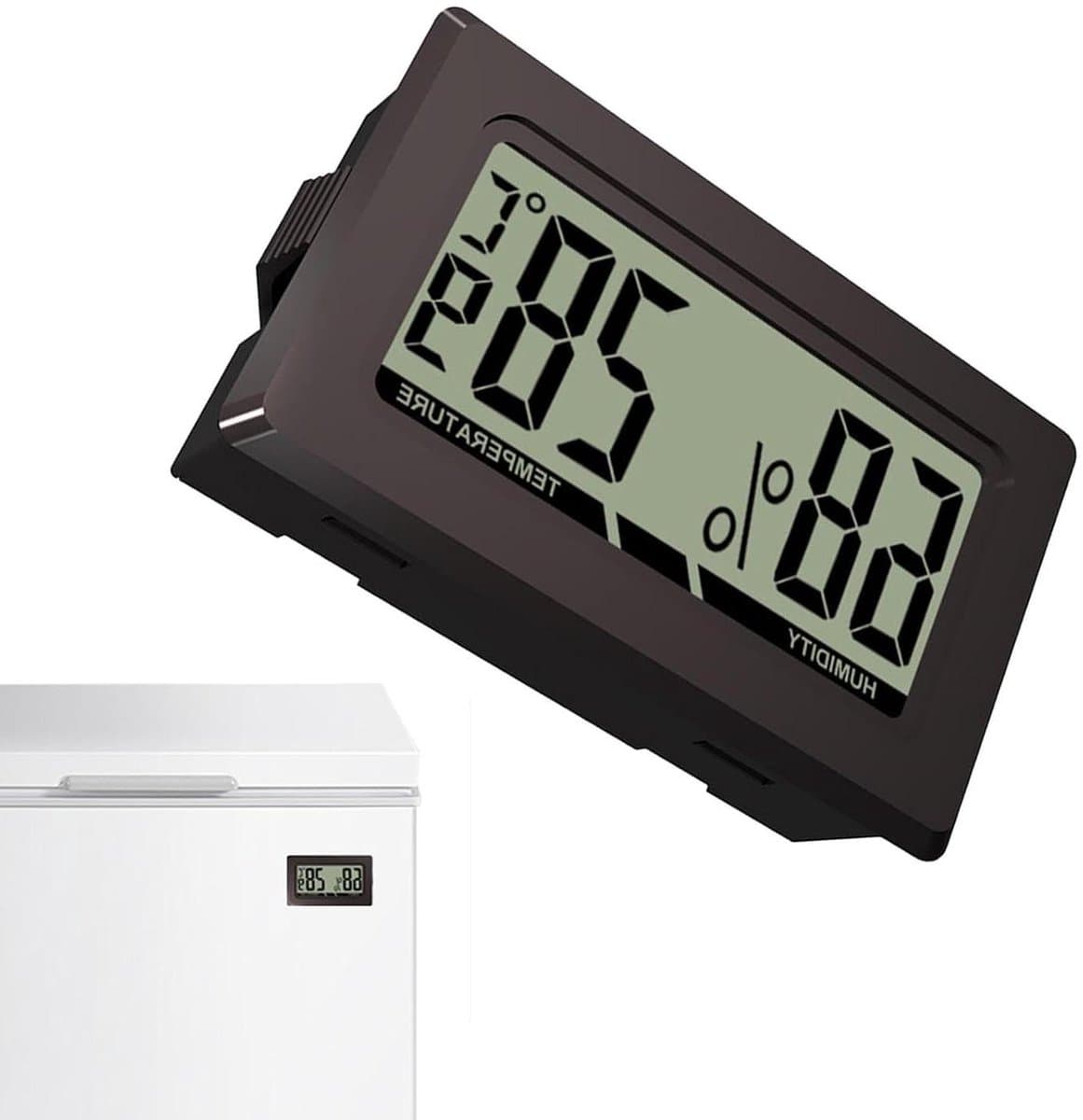 Vochtmeter Thermometer - Hygrometer LCD - Klimaat Monitoren - Nauwkeurige Meting - Compact Formaat - Zwart