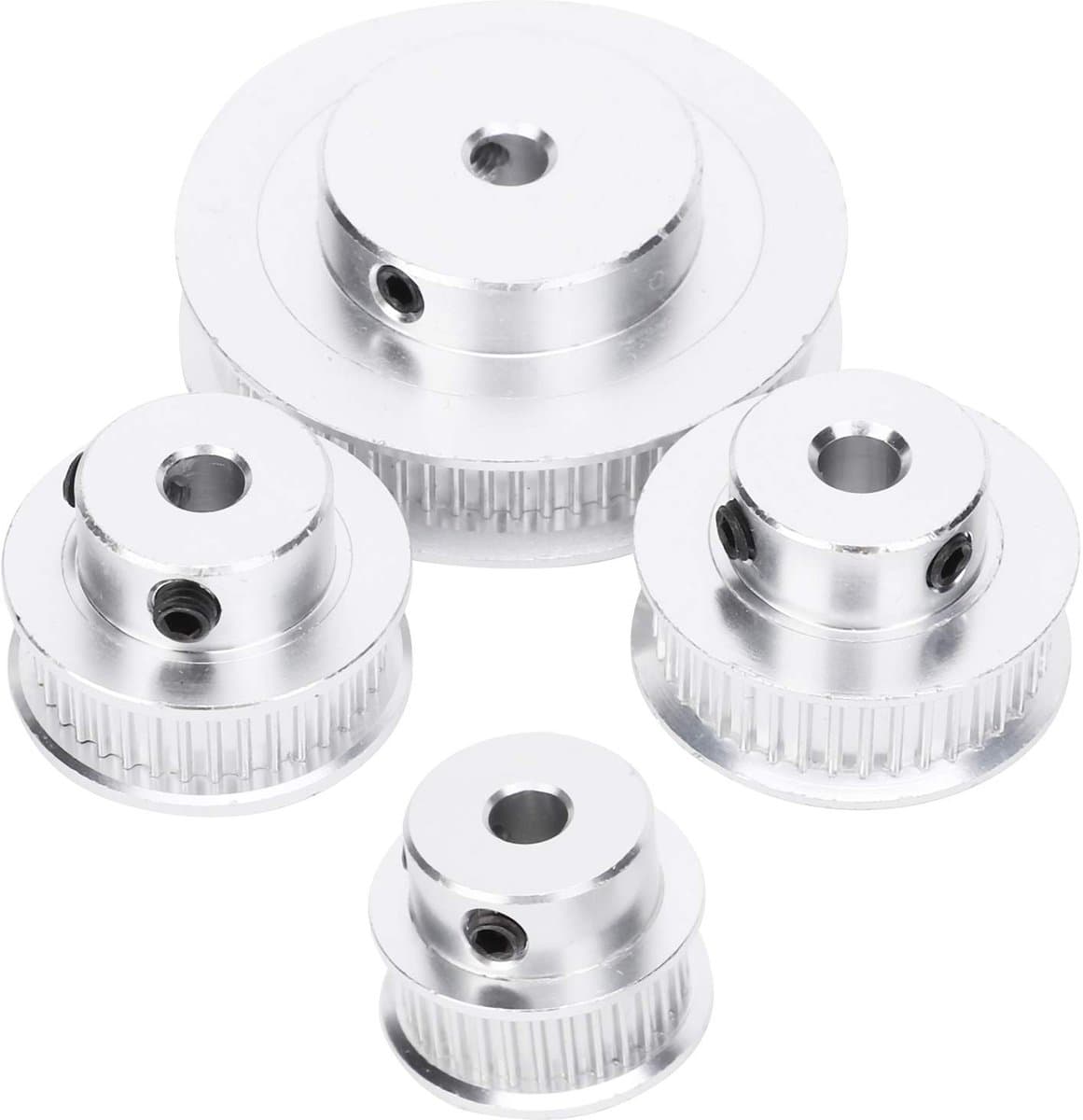 Zeynomax - Synchrone Wiel - Timing Katrol - Hoge Veiligheid - 4 Stuks - 30/36/40/60 Tanden - Geschikt voor 3D Printers en Freesmachines - Aluminium