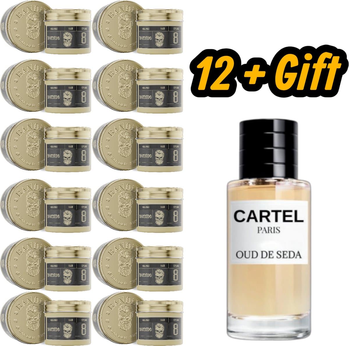 Bandido Haar Wax Nr 8. 6X 125ml. + 1X Cartel Parfum 50Ml GRATIS