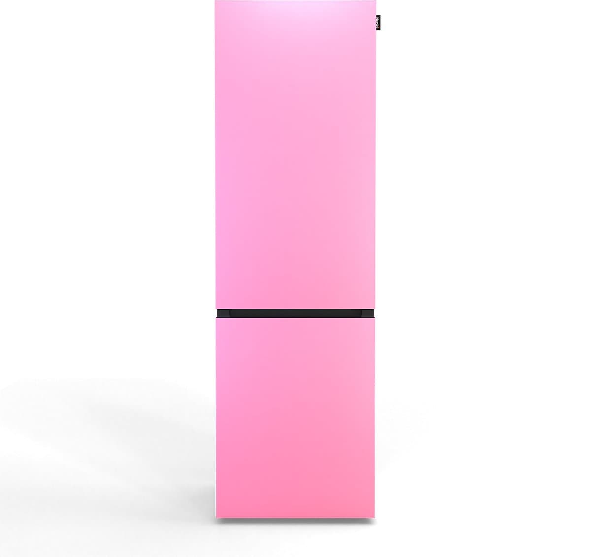 NUNKI LARGECOMBI-ABUB Combi Bottom Koelkast, E, 198+66l, Bubblegum Pink Satin All Sides