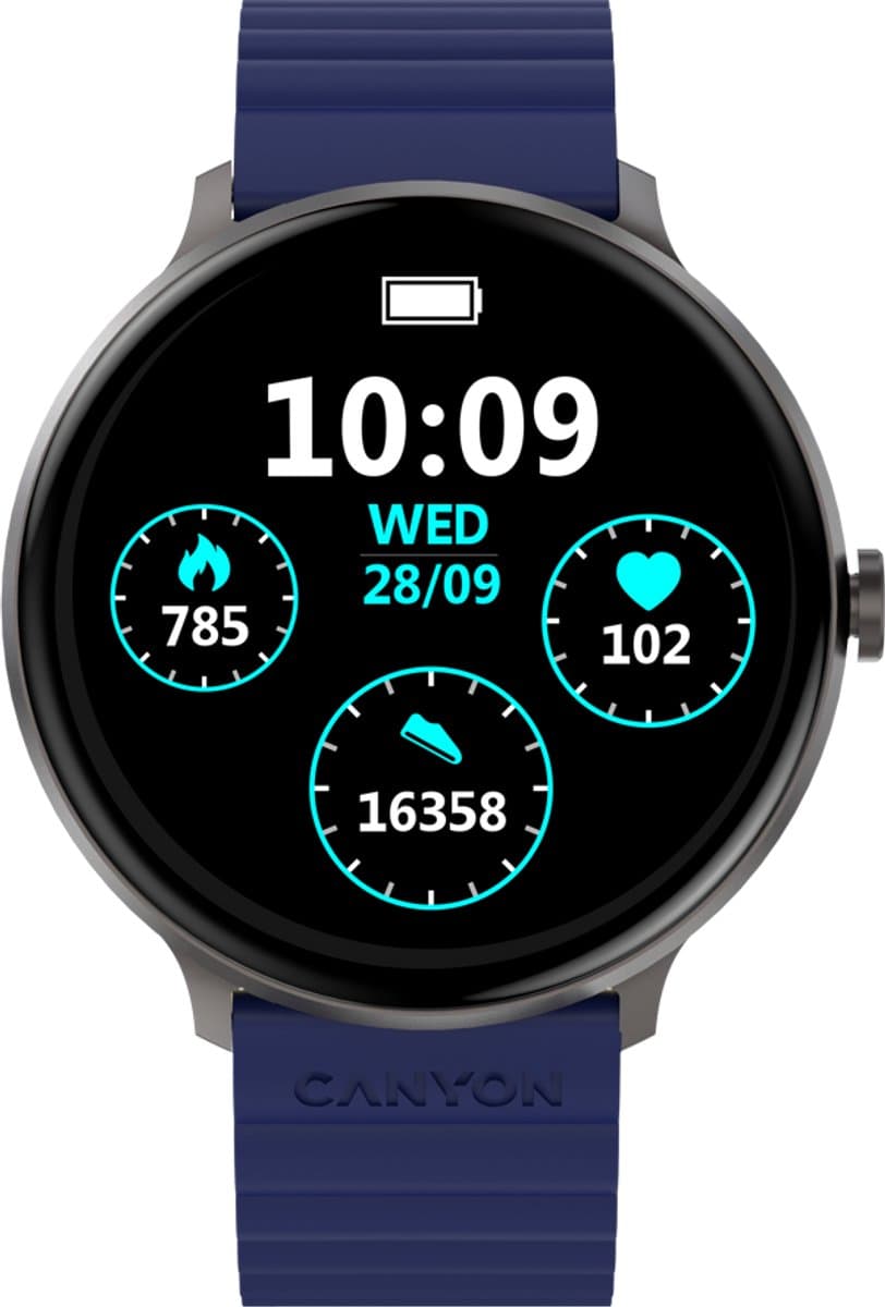 Canyon Jacky Serie - Smartwatch - Niebiesko/Żółty - Sensoren - 25 Sportmodi