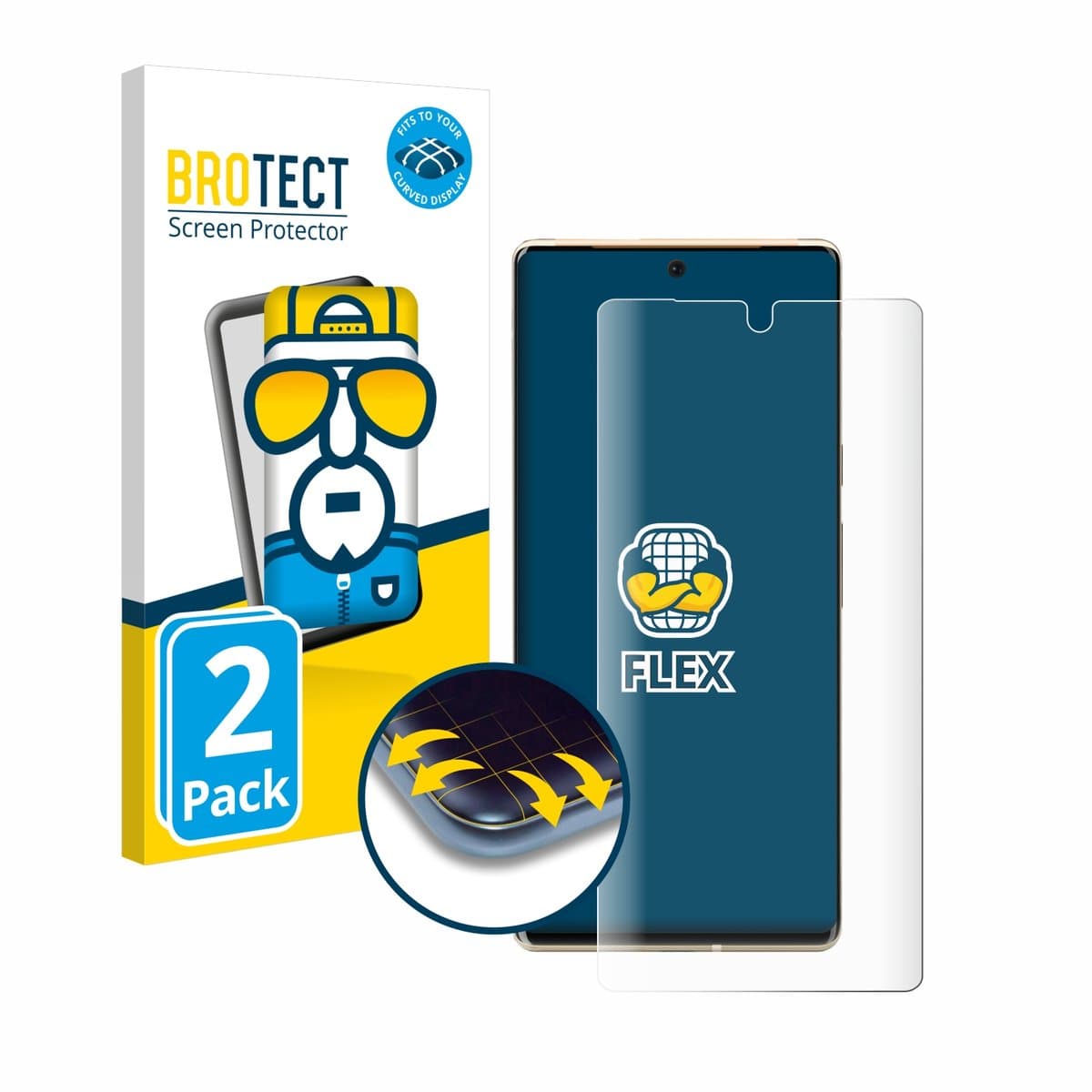 BROTECT - Screenprotector voor Google Pixel 6 Pro - Folie Beschermfolie transparant volledig dekking - 2 Stuks