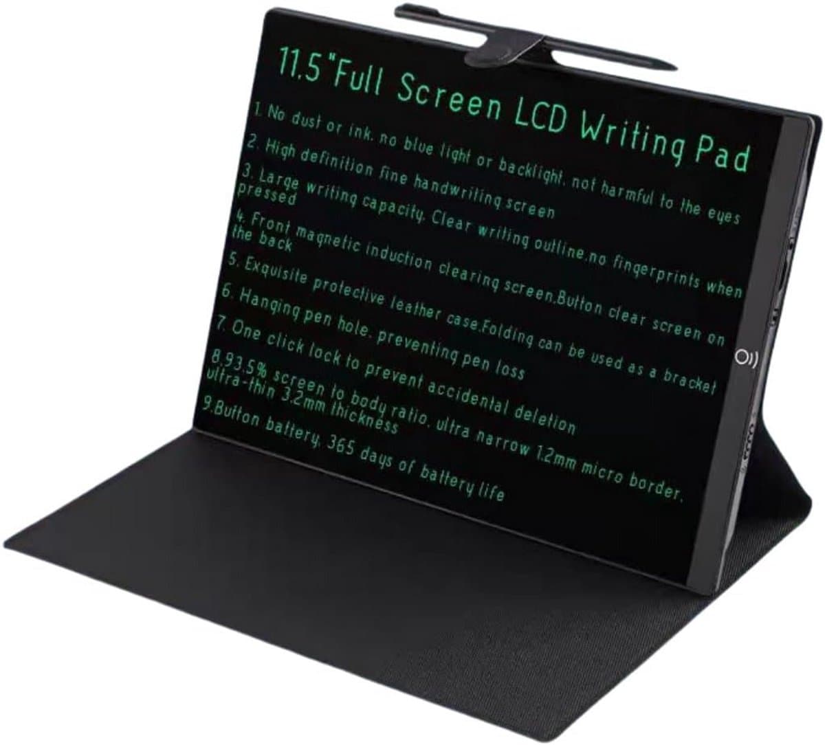LCD Schrijftablet - Digitaal Notitieblok - Tekenen en Schrijven - Volledig Scherm - 11.5 Inch - Zwart