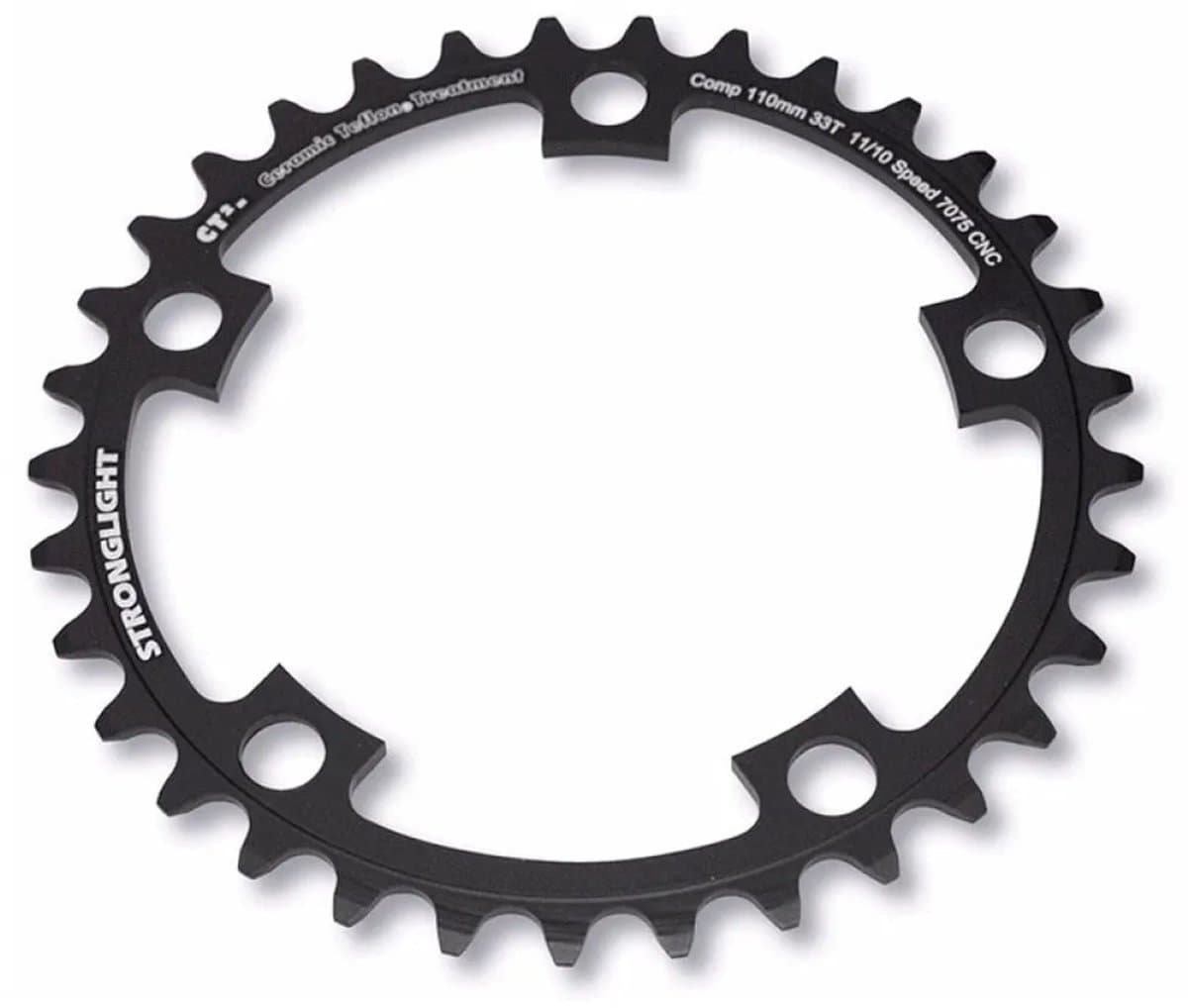 STRONGLIGHT Type 110 S Kettingblad 5-gaats binnen 10/11-speed, zwart Uitvoering 34