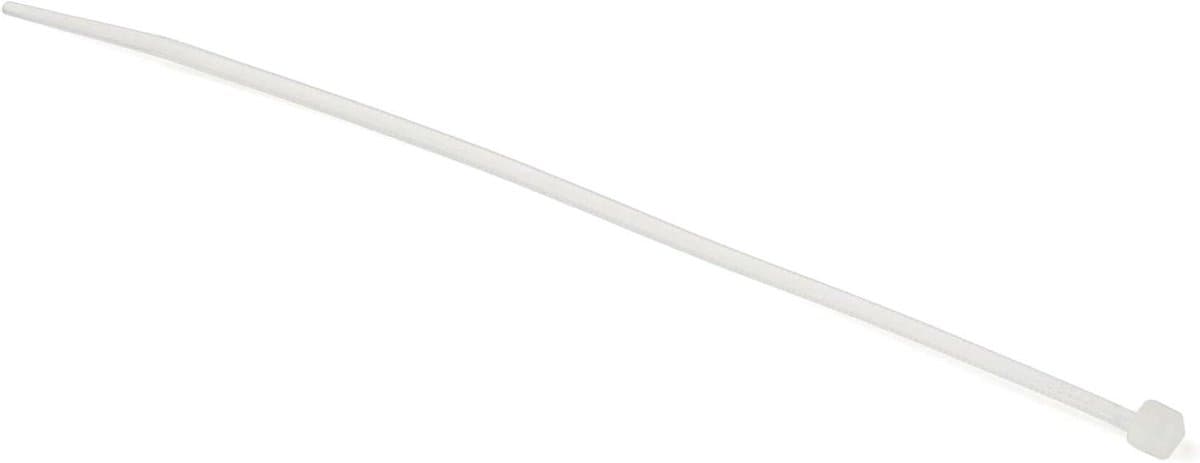 StarTech 100-Pack 15cm Kabelbinders - 3,6mm Breed, 39 mm Bundeldiameter, 18kg Treksterkte, Zelfsluitende Snelbinders uit Nylon met Gebogen Punt, UL Listed, Wit - TAA