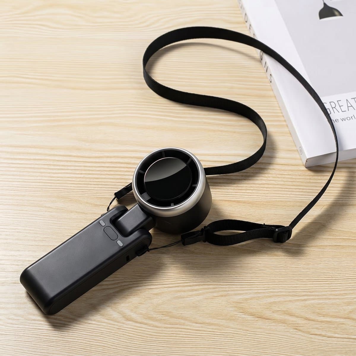 TEKROA Handventilator - Draagbare Mini Ventilator - Nek Ventilator usb oplaadbaar-ventilator - Opvouwbaar - 3600 mAh - LED Display