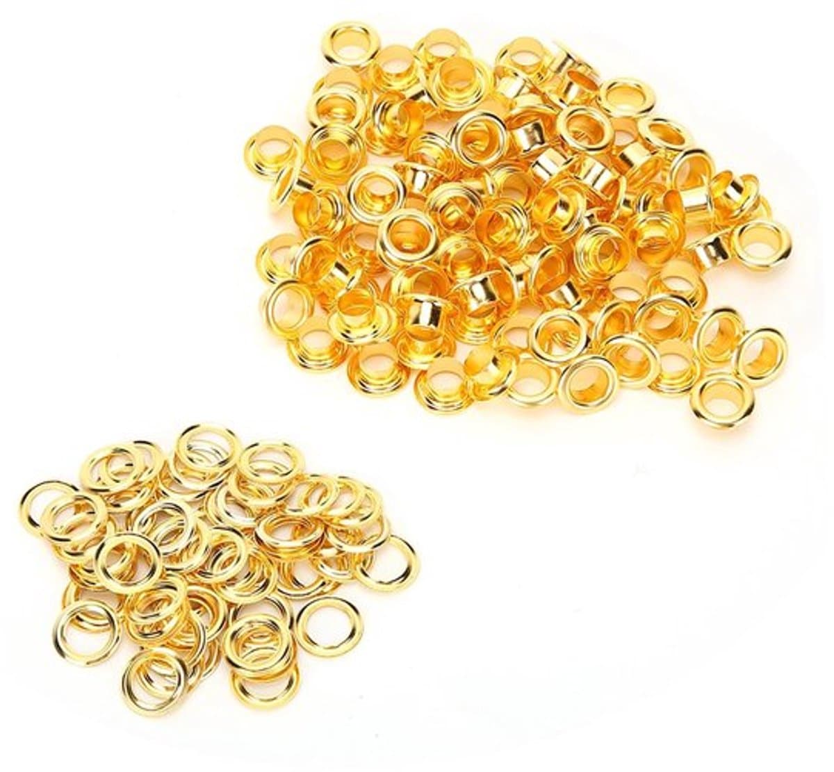 Dailygoods- Grommet 200 Stuks - 6mm Messing - Schoenenring - Holle