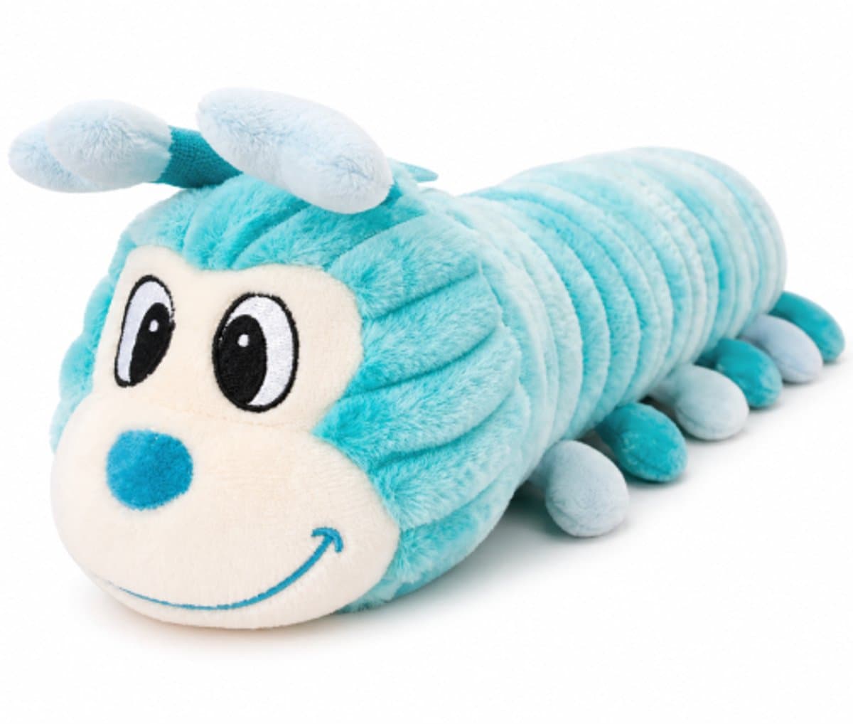 Topknuffels® Duizendpoot Blauw Pluche Knuffel 42 cm - Speelgoed Knuffels voor Kinderen Jongens Meisjes - Rups