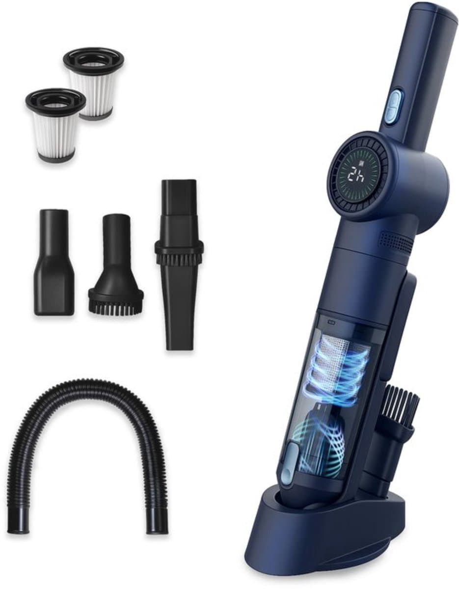 Samako Kruimeldief NanoDetect Pro 120W - Kruimelzuiger Snoerloos - Krachtige Handstofzuiger 16Kpa - Draadloos - Autostofzuiger