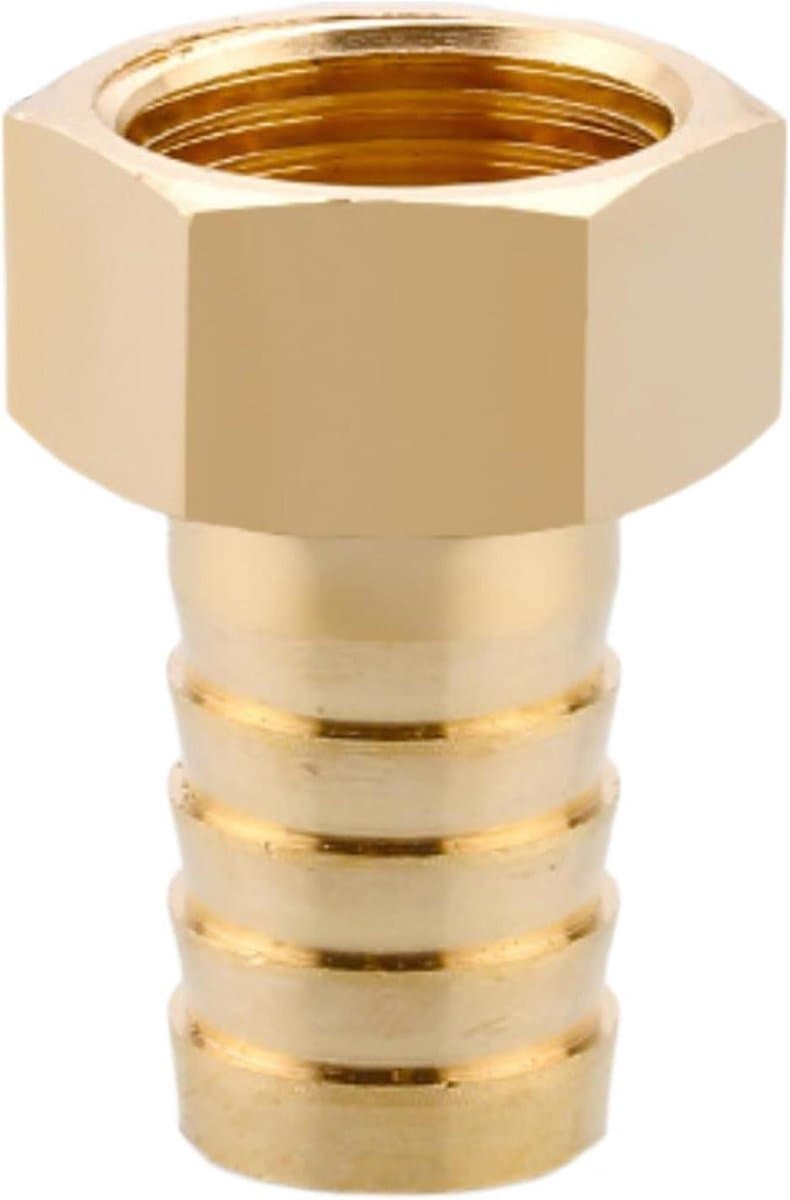 Messing Slangkoppeling - Slangfitting Connector - Lekvrije Verbindingen - Massief Messing Materiaal - 1/2" Binnendraad - Messing