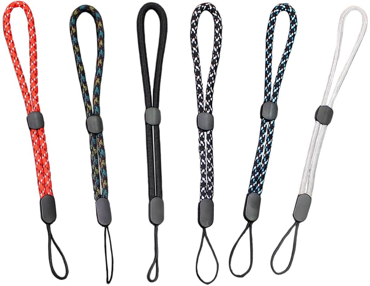Dailygoody - Polsbanden - Verstelbare polsband - Universele lus - 6 kleuren - Sleutelband - Mobiele telefoonband - Geschikt voor camera en sleutelhanger