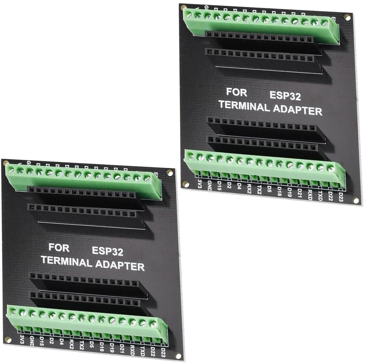 Dailygoody - ESP32 Breakout Board - Microcontroller - Dubbellaagse printplaat - 30PIN - WiFi en Bluetooth - Geschikt voor Arduino - 2 stuks