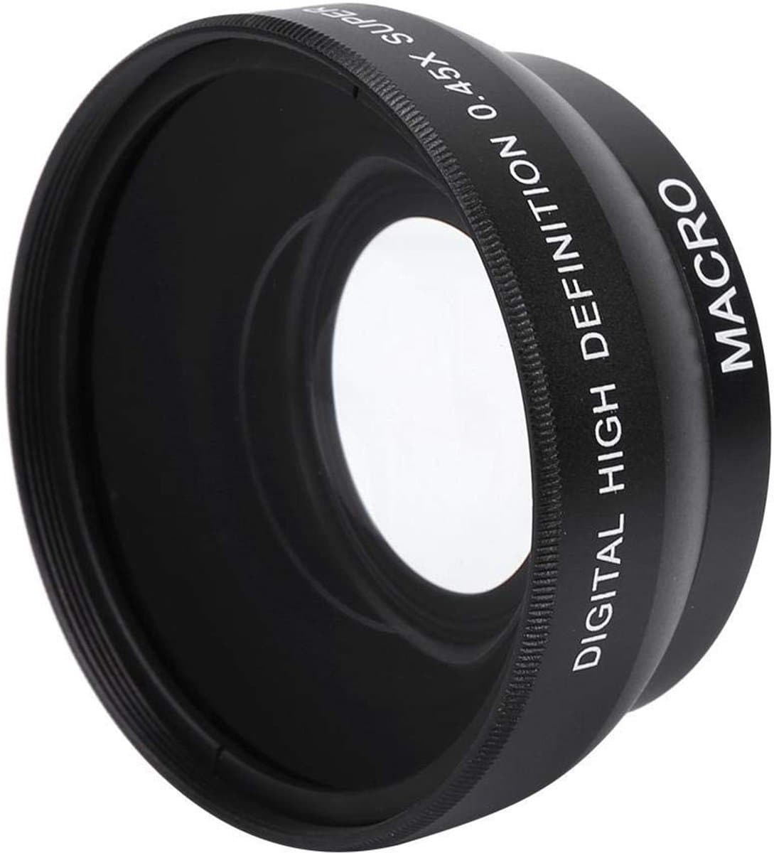 Dailygoody - Camera Lens - 0,45x Groothoek Lens - Waterbestendig - Zwart - Krasbestendig - Geschikt voor 49mm lenzen - Optisch glas