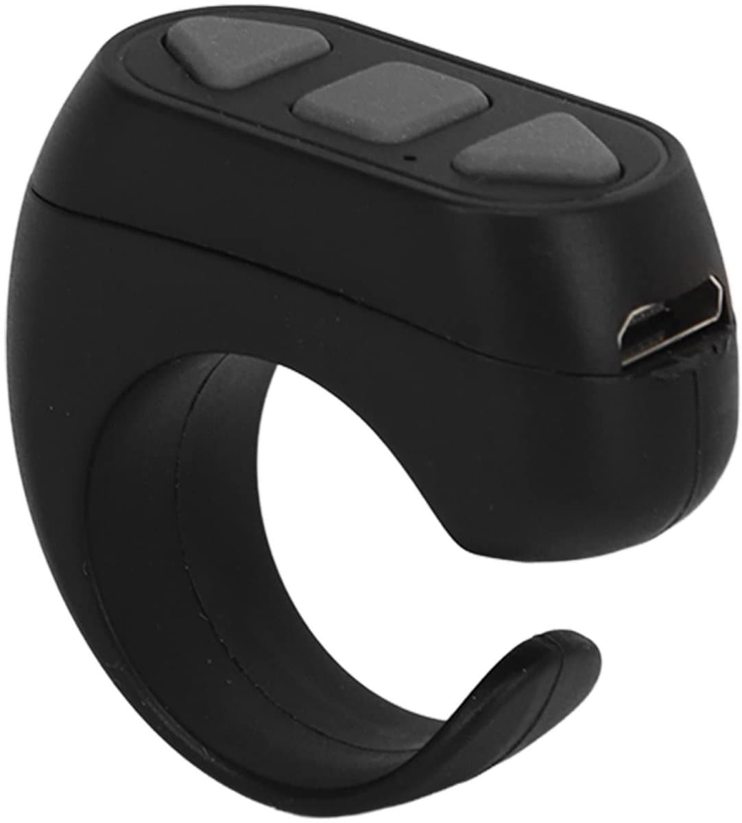 Dailygoody - Fingertip Page Turner - Bluetooth Afstandsbediening - Draadloos en veelzijdig - Zwart - Ideaal voor smartphones en tablets - Handig voor