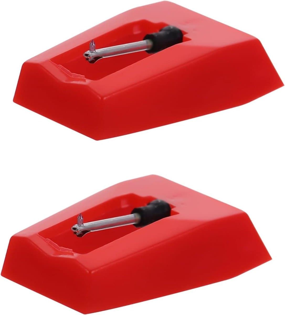 Platenspeler Naalden - Vervangende Stylus - Muziek Luisteren - Uitstekend Volgvermogen - 2 Stuks - Rood